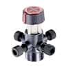 Idex Manual Switching Valve, Double Diagonal, Bulkhead, PEEK/PTFE, 4-Position, 4-Port; 1/EA