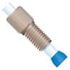 Idex Flangeless Fitting, Standard Knurl, Natural PEEK Nut with Blue ETFE Ferrule for 3/16" OD Tubing, 5/16-24 Flat-Bottom; 1/EA