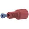 Idex Flangeless Fitting, Standard Knurl, Red Acetal, 1/16" OD Tubing, 1/4-28 Flat-Bottom; 10/PK