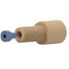 Idex Flangeless Fitting, Standard Knurl, Natural PEEK, 1/16" OD Tubing, 1/4-28 Flat-Bottom; 10/Pk