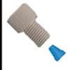 Idex Flangeless Fitting, Short Head, Natural PEEK, 1/16" OD Tubing, 1/4-28 Flat-Bottom; 1/EA