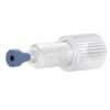 Idex Flangeless Fitting, Standard Knurl, Blue PFA, 1/16" OD Tubing, 1/4-28 Flat-Bottom; 1/EA