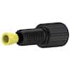 Idex Flangeless Fitting, Standard Knurl, Black Acetal, 1/8" OD Tubing, 1/4-28 Flat-Bottom; 1/EA