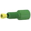 Idex Flangeless Fitting, Standard Knurl, Green Acetal, 1/8" OD Tubing, 1/4-28 Flat-Bottom; 1/EA