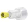 Idex Flangeless Fitting, Short Head, Natural ETFE, 1/8" OD Tubing, 1/4-28 Flat-Bottom; 1/EA
