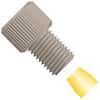 Idex Flangeless Fitting, Short Head, Natural PEEK, 1/8" OD Tubing, 1/4-28 Flat-Bottom; 10/PK