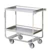 Lakeside Carts 729 Heavy-Duty Stainless Steel Cart with Guard Rails; 21" x 33", 2 Shelves, 650 lb Capacity
