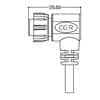 Lascar Electronics CABLE IP-12W-RA Right-Angle Power Cable with IP67 Connector