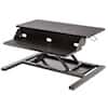 Luxor CVTR PRO-BK Two-Tier Pneumatic Standing Desk Converter - Black