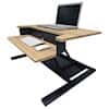 Luxor CVTR PRO-WO Two-Tier Pneumatic Standing Desk Converter - White Oak