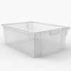 Luxor Stackable Storage Bins, Large, Clear; 4/Pk