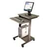 Luxor PS3945 Mobile Adjustable Height Computer Workstation; 36" To 45" High