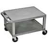 Luxor AV Utility Cart, Two Tuffy Flat Shelves, Gray; 16" H