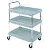 Metro Carts BC2030-3DMB Deep-Ledge Utility Cart, 3 Shelf, 21.5x41x32.75", 400 lbs Cap