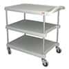 Metro Carts HeavyDuty Plastic Service Cart, 34 3/8" x 23 7/16" x 35 1/2", 3 Shelves