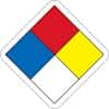 National Marker WML1 Right-To-Know Hazard NFPA Label, 7/8" x 7/8"; 750/Roll