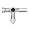 Nordson Divert 3-Way Stopcock, Polycarbonate, Female Luer x Female Luer x 0.130" Bond Port; 25/Pk