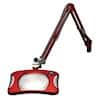 O C White 82400-4 LED Illuminated Magnifier, Red, 7.5" x 5.25" rectangular lens, 100-240 VAC
