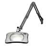 O C White 82400-4 LED Illuminated Magnifier, Silver, 7.5" x 5.25" rectangular lens, 100-240 VAC
