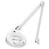 O C White EM-45-5D-W-WB Circular Illuminated Magnifier, 5" Dia, 2.25x Mag, 5 Diopters, White; Std Base