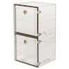 Plas-Labs 861-CG Acrylic Desiccator with Gas Port, Clear; 12"W x 24"H x 12"D