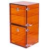 Plas-Labs 861-CGA Acrylic Desiccator with Gas Port, Amber; 12"W x 24"H x 12"D