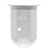 QLA Standard Vessel with Plastic Rim, 1000 mL, Clear Glass; Serialized