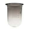 QLA Standard Vessel with Acculign Ring for Distek, 1000 mL, Clear Glass; Serialized