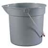 Rubbermaid 2614 GRAY Heavy-duty low-density polyethylene pail, 14 quart