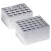 Techne Dri-Block® Aluminum Heating Block Insert, 20 x 12 mm, shallow, flat