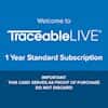 Traceable 1 Year Standard TraceableLive® Subscription Activation Code - Physcial Card