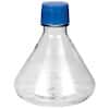 TriForest FPC3000S Flat-Base Sterile Erlenmeyer Shaker Flask, 3000 mL, PP, packs of 3, 12/CS