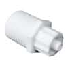 Value Plastics Luer to Threaded Fitting, Straight Adapter, White Nylon, Male Luer Integral Lock Ring 9/16" Hex x 1/4-18 NPT(M) Thread; 25/Pk
