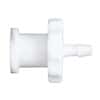 Value Plastics Luer to Hose Barb Fitting, Straight Adapter, White Nylon, Female Luer Thread x 200 Series Barb 1/16" ID; 25/Pk