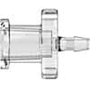 Value Plastics Luer to Hose Barb Fitting, Straight Adapter, Clear Polycarbonate, Female Luer Thread x 200 Series Barb 1/16" ID; 25/Pk