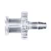 Value Plastics Luer to Hose Barb Fitting, Straight Adapter, Clear Polycarbonate, Female Luer Thread x 200 Series Barb 3/32" ID; 25/Pk