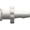 Value Plastics Luer to Hose Barb Fitting, Straight Adapter, White Nylon, Female Luer Thread x 200 Series Barb 1/8" ID; 25/Pk