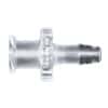 Value Plastics Luer to Hose Barb Fitting, Straight Adapter, Clear Polycarbonate, Female Luer Thread x 200 Series Barb 1/8" ID; 25/Pk