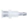 Value Plastics Luer to Hose Barb Fitting, Straight Adapter, Polypropylene, Female Luer Thread Panel Mount 1/4-28 UNF x 200 Series Barb 3/32" ID; 25/Pk