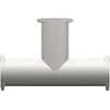 Value Plastics Luer Fitting, Tee Union, White Nylon, Female Luer; 25/Pk