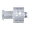 Value Plastics Luer Fitting, Straight Adapter, Polypropylene, Male Luer Integral Lock Ring to Female Luer Thread; 25/Pk
