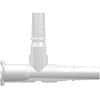 Value Plastics Luer Fitting, Tee Adapter, Polypropylene, Male Luer Slip x Male Luer Slip x Female Luer Thread; 25/Pk