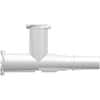 Value Plastics Luer Fitting, Tee Adapter, Polypropylene, Female Luer Thread x Female Luer Thread x Male Luer Slip; 25/Pk