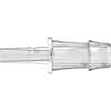 Value Plastics Luer to Hose Barb Fitting, Straight Adapter, Polycarbonate, Male Luer x 500 Series Barb 1/4" ID; 25/Pk