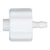 Value Plastics Luer to Hose Barb Fitting, Straight Adapter, White Nylon, Male Luer Integral Lock Ring x 200 Series Barb 1/16" ID; 25/Pk