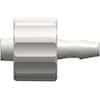 Value Plastics Luer to Hose Barb Fitting, Straight Adapter, White Nylon, Male Luer Integral Lock Ring x 200 Series Barb 3/32" ID; 25/Pk
