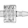 Value Plastics Luer to Hose Barb Fitting, Straight Adapter, Clear Polycarbonate, Male Luer Integral Lock Ring x 200 Series Barb 3/32" ID; 25/Pk