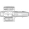 Value Plastics Luer to Hose Barb Fitting, Straight Adapter, Polypropylene, Male Luer with Integral Lock Ring x 200 Series Barb 1/8"; 25/Pk