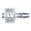 Value Plastics Luer to Hose Barb Fitting, Straight Adapter, Clear Polycarbonate, Male Luer Integral Lock Ring x 200 Series Barb 1/8" ID; 25/Pk