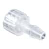Value Plastics Luer to Hose Barb Fitting, Straight Adapter, Polypropylene, Male Luer Integral Lock Ring x 200 Series Barb 5/32" ID; 25/Pk